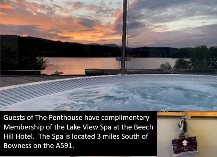 The Penthouse Bowness Luxury Loft Jacuzzi Bath & Complimentary Lakeview Spa Membership Dış mekan fotoğraf