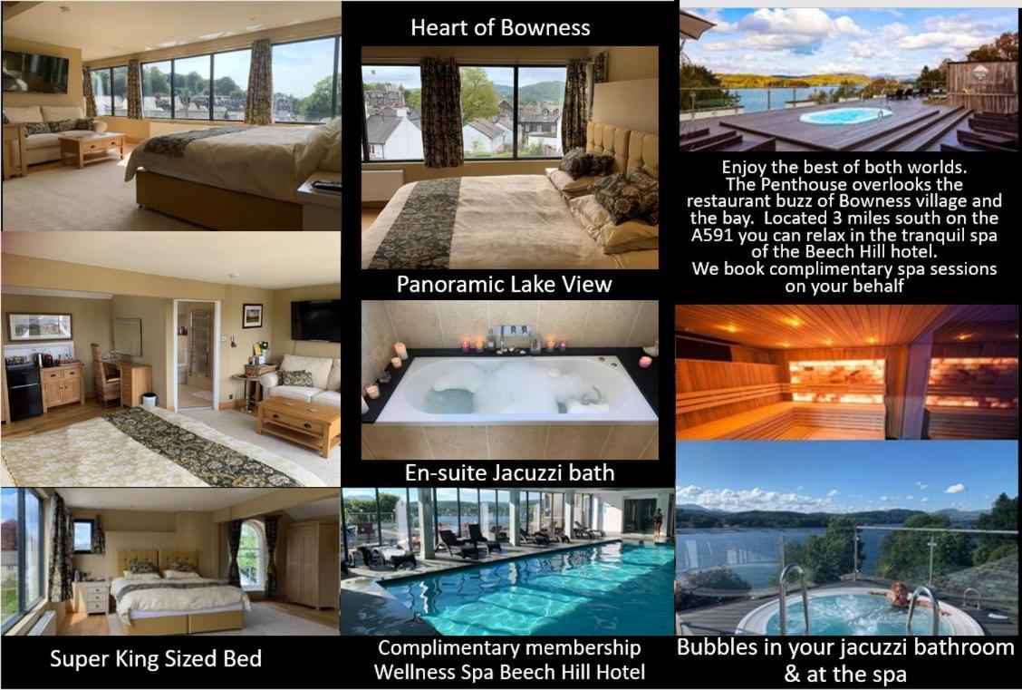 The Penthouse Bowness Luxury Loft Jacuzzi Bath & Complimentary Lakeview Spa Membership Dış mekan fotoğraf